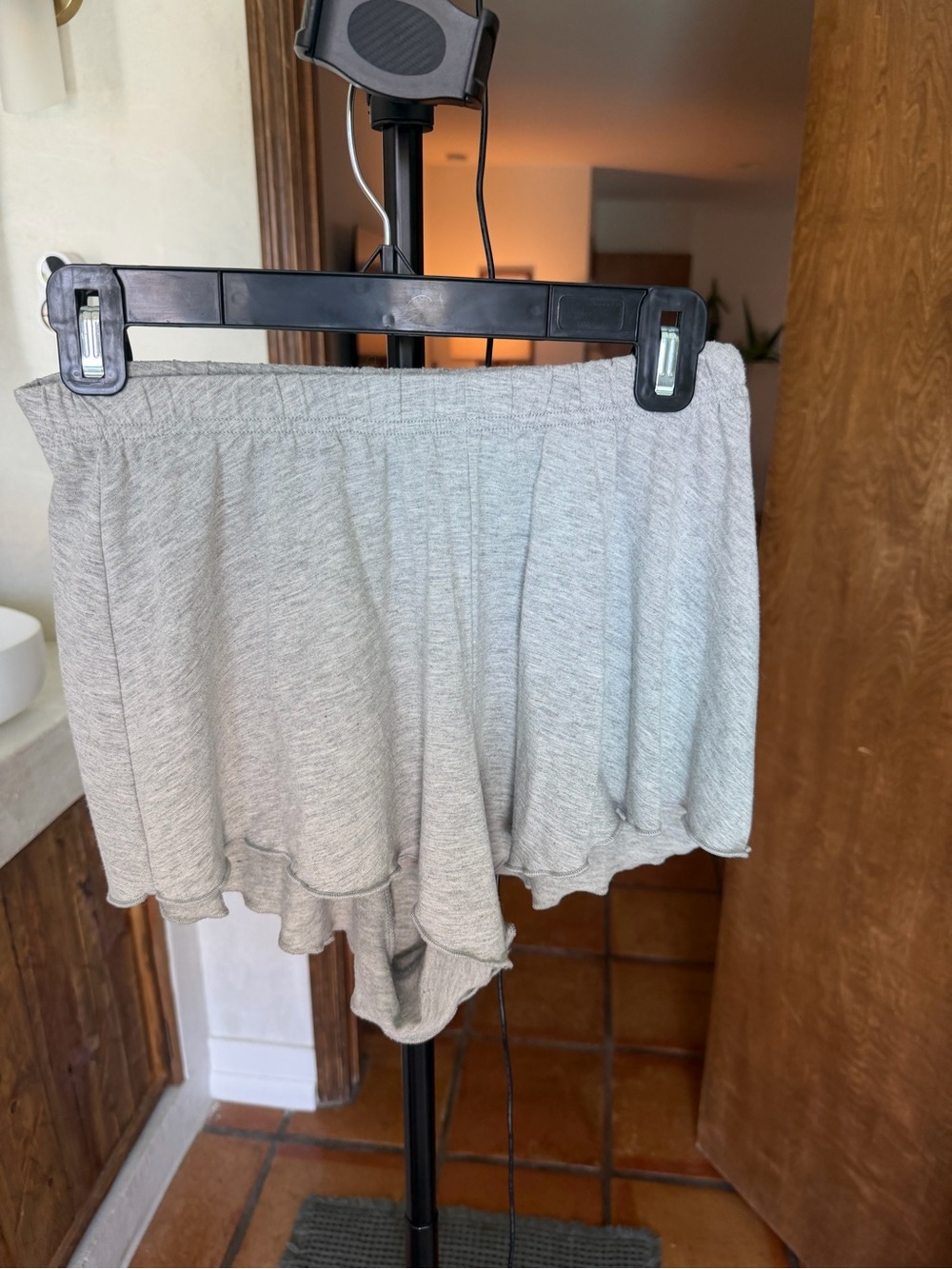 Light Gray Women's Flowy Lounge Shorts